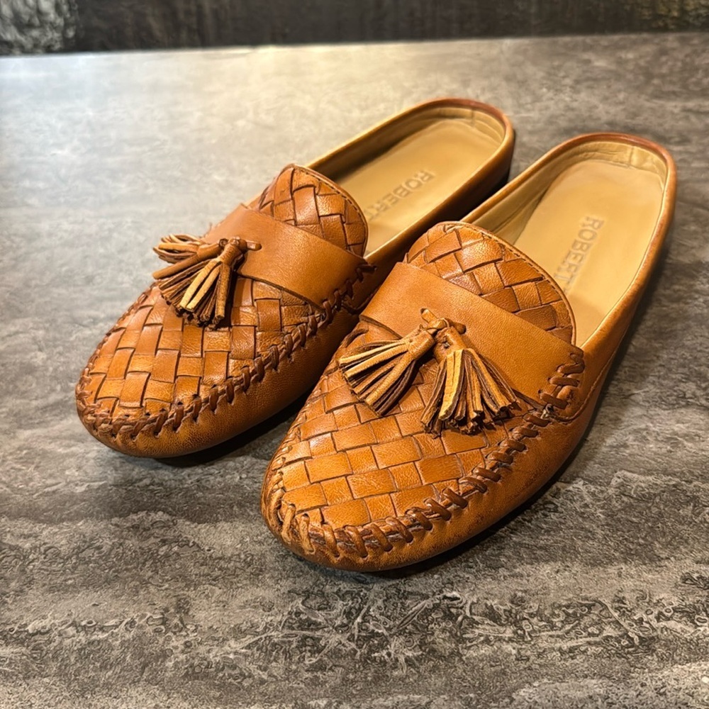 ROBERT ZUR SHELL LEATHER HALF LOAFER. S 5.5 - Picture 3 of 10